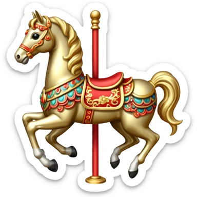 Chinese new year 马，旋转木马🎠 sticker