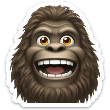 Sasquatch smiling sticker