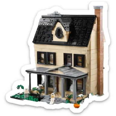 Lego Barbie’s and Darth’s very dusty and old disturbing disgusting ghostly haunted horror dream house mansion  sticker