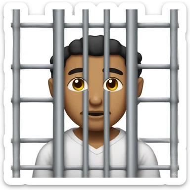 Lightskin man in jail cell sticker