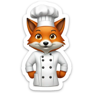 fox as a chef sticker