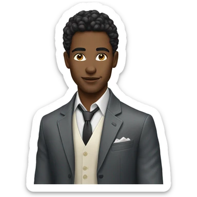 portrait of stylish young man sticker