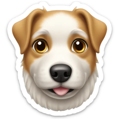 Braun- weißer Hund Zwergspitz  sticker