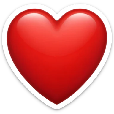 Crimson red heart sticker