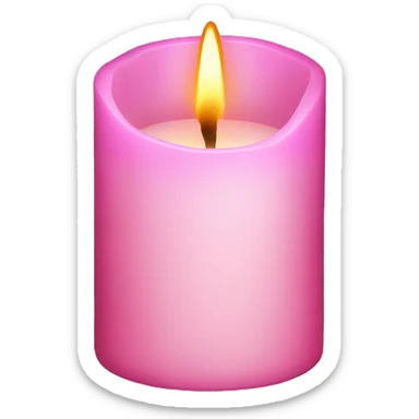 Pink candle sticker