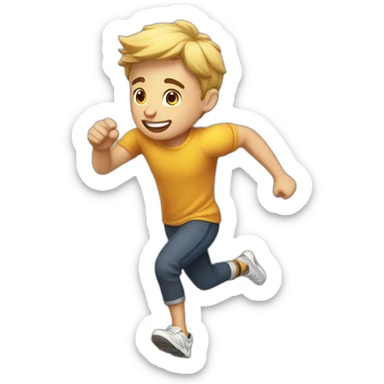 running Cute boyfriend sticker
