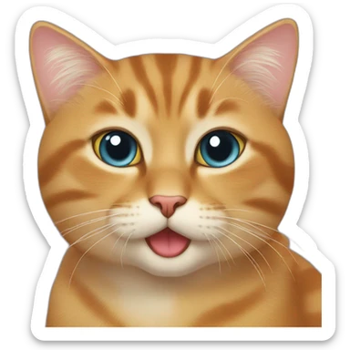 Cat with kiss love sticker