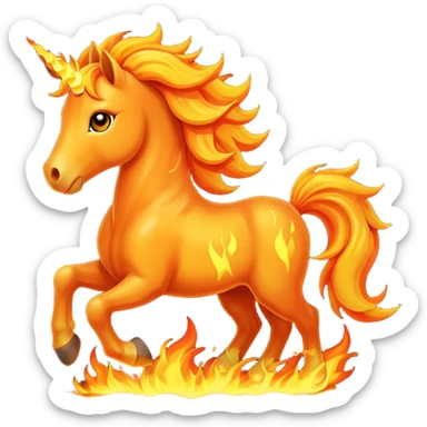 fiery horse sticker