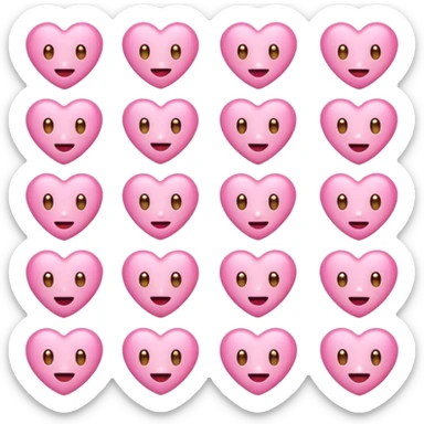 Pink emojis sticker