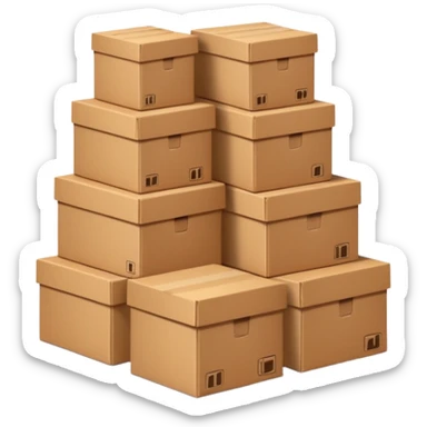 cargando cjas sticker