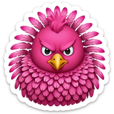 pink bird angry birds  sticker