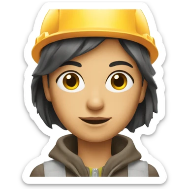 a constructor woman sticker