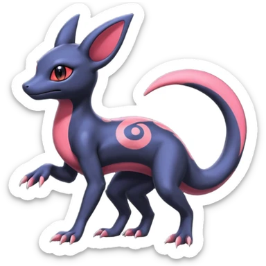 Shiny Salandit-Umbreon-Noibat-Hybrid (Full body) sticker