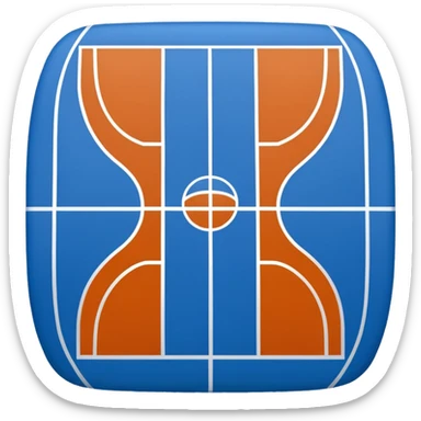 blue basketball court sticker