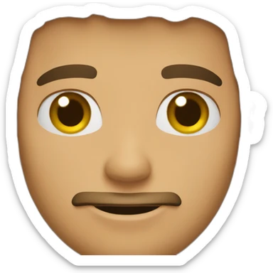 hombre joven sin barba sticker