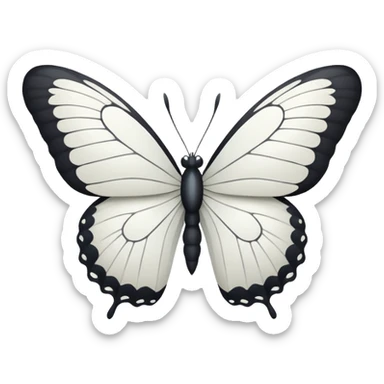 white butterfly simple design sticker