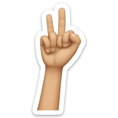 Fingers crossing  sticker