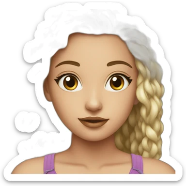 Teen girl crop top sticker