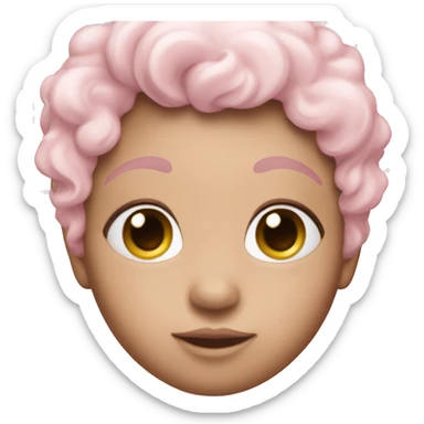 A light baby pink hear with little silver sparkles  sticker