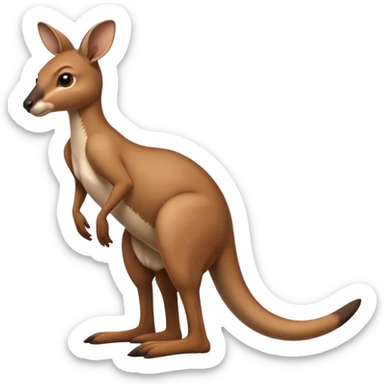 Kangaroo balancing on its tail sticker