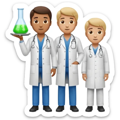 gordo em cima de balança e medico do lado sticker