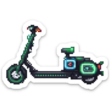 electric scooter with battery indicator sticker