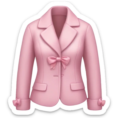 Denic jacket with soft pink bow sticker