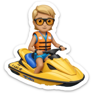 jet ski rider sticker