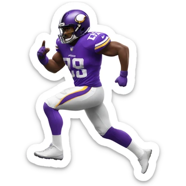 Minnesota Vikings running from Detroit Lions  sticker