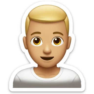 Boy with a buzzcut drop fade sticker