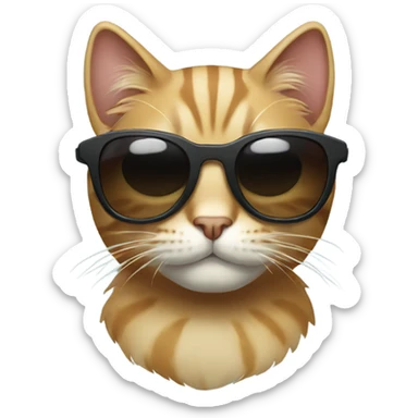 Cat with sunglasses sticker