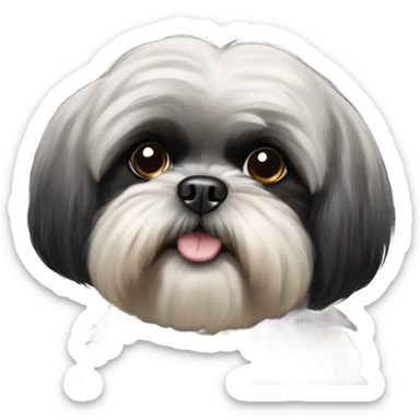 Black Shih Tzu  sticker