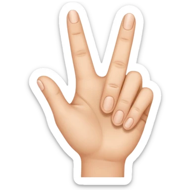 Hand holding two fingers together sticker