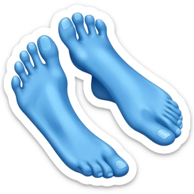 feet emoji but just entirely blue sticker