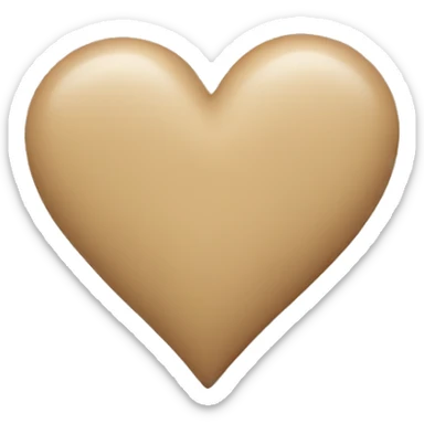 Beige heart sticker