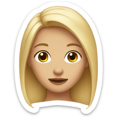 Blondish girl with brown eyes sticker