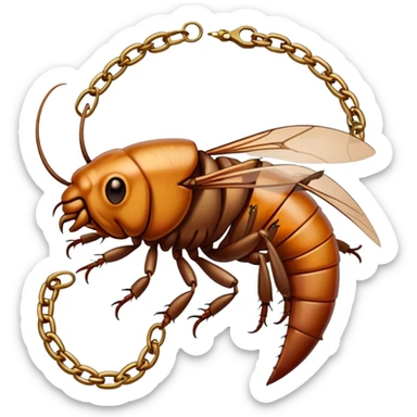 roach with tattoos and a chain sticker