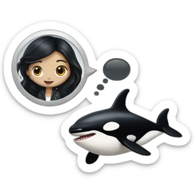 An orca watching pretty little liars sticker