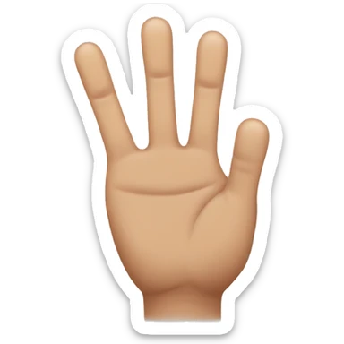 Three fingers in orizzontal  sticker