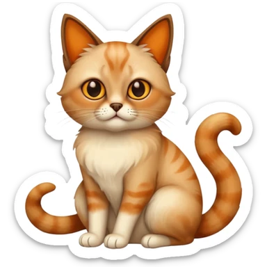 chili siamese cat  sticker
