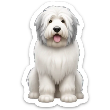 Dog old english sheepdog full-height sticker