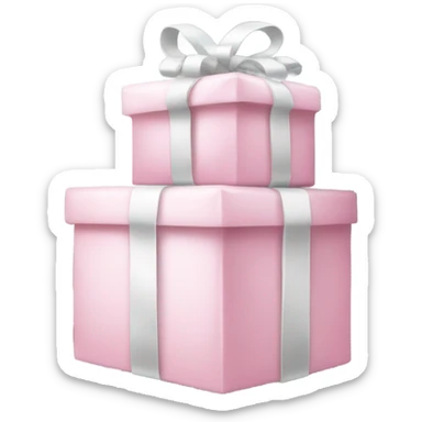 Light pink Christmas gifts under a white Christmas tree  sticker