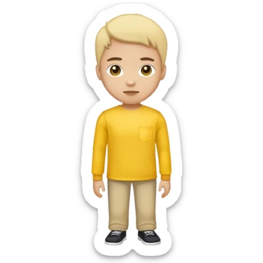 Yellow t shirt long sleeve sticker