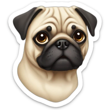 pug illustração sticker