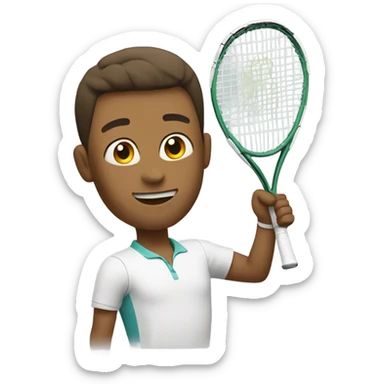 Tennis with underarm serve sticker