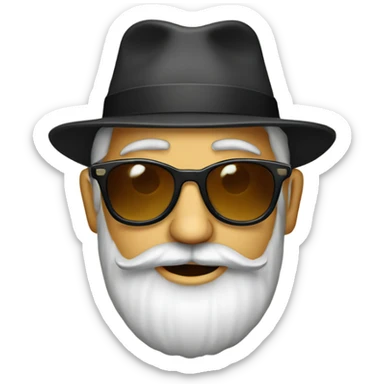 Rabbi with sunglasses sticker
