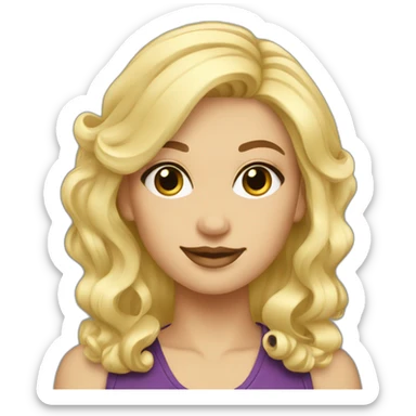 blonde cosmetologist sticker