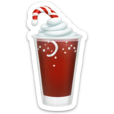 Christmas drink in a cup asthetic sticker