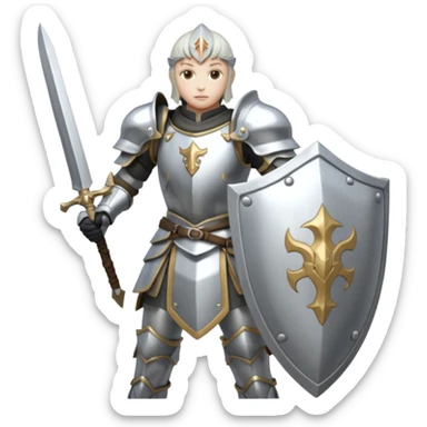 FFXI Paladin, shining armor, defensive stance, shield forward sticker
