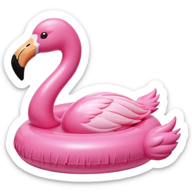 Flamingo pool float sticker
